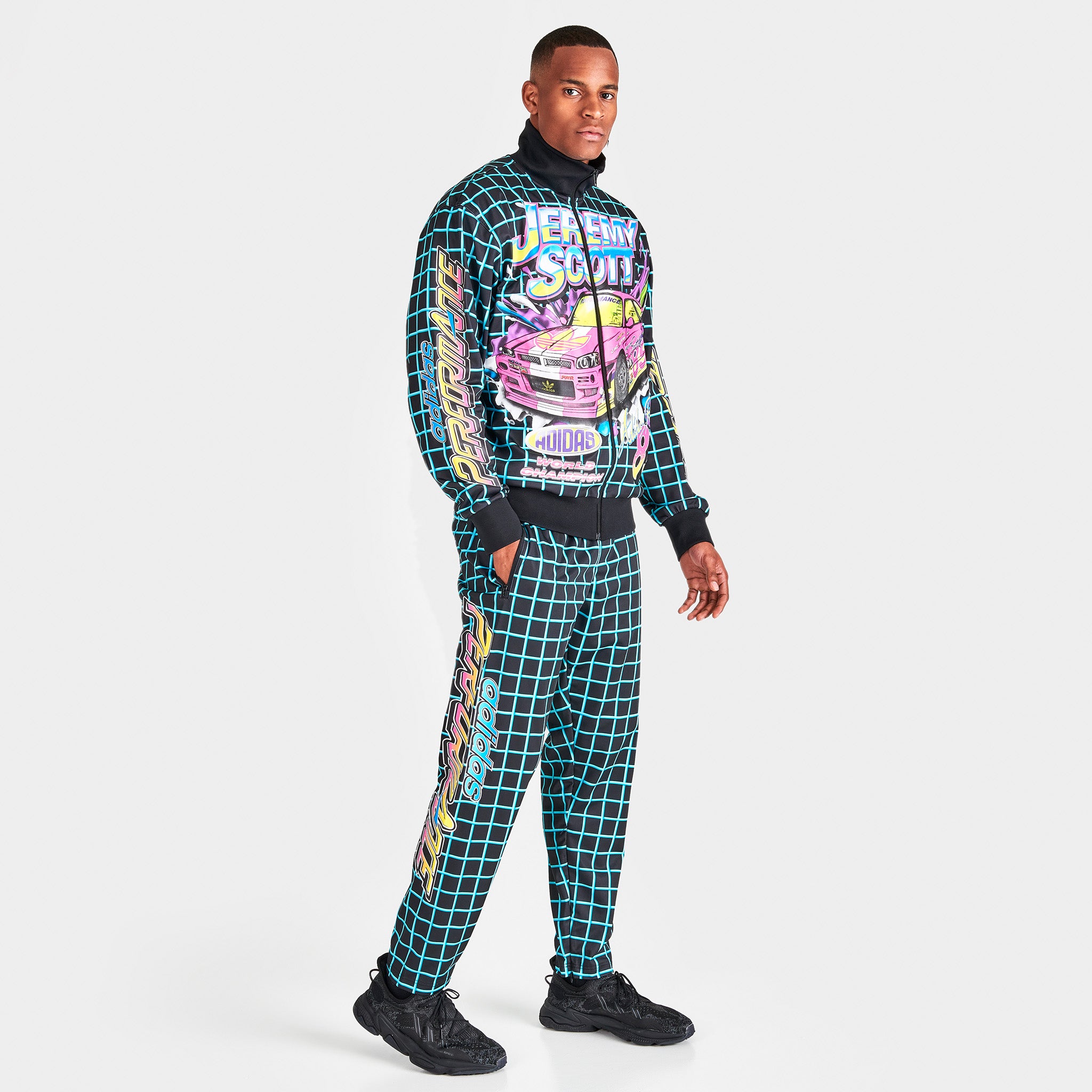 【r.k】adidas × Jeremy Scot Tops & Pant adidas x Jeremy Scott Rally Track Pants / Black – JD Sports