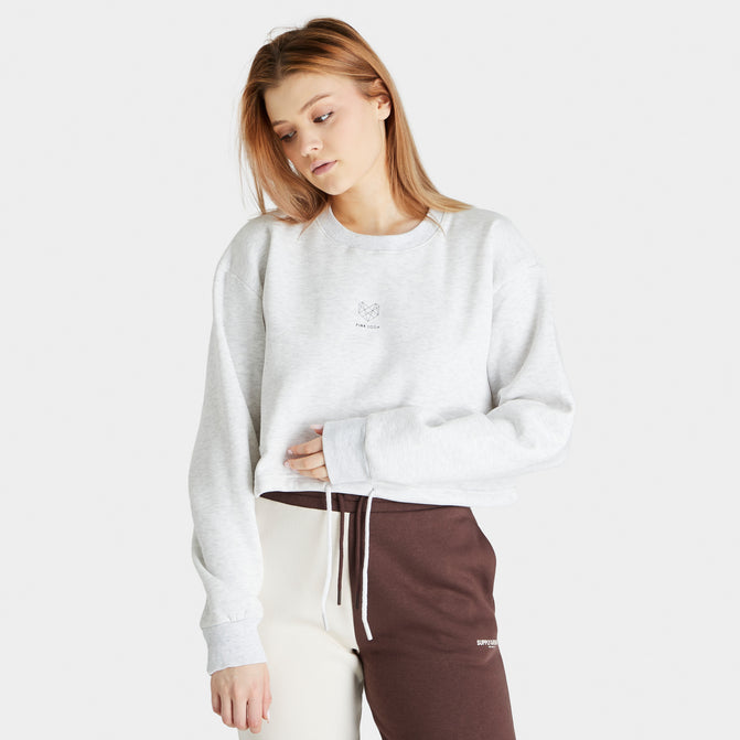 Pink Soda Sport Women's Essentials Cropped Crewneck / Ice Marl | JD Sports  Canada