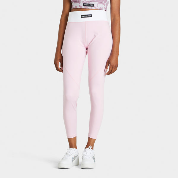 Pink Soda Sport Women's Rey Pop Tights Black / Peach Cobbler