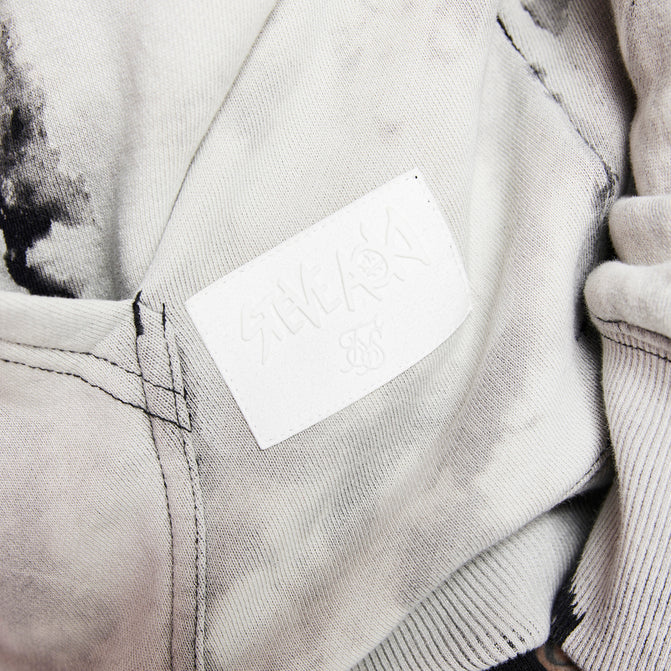 SikSilk x Steve Aoki Oversized Bleach Wash Pullover Hoodie Black / Whi | JD  Sports Canada