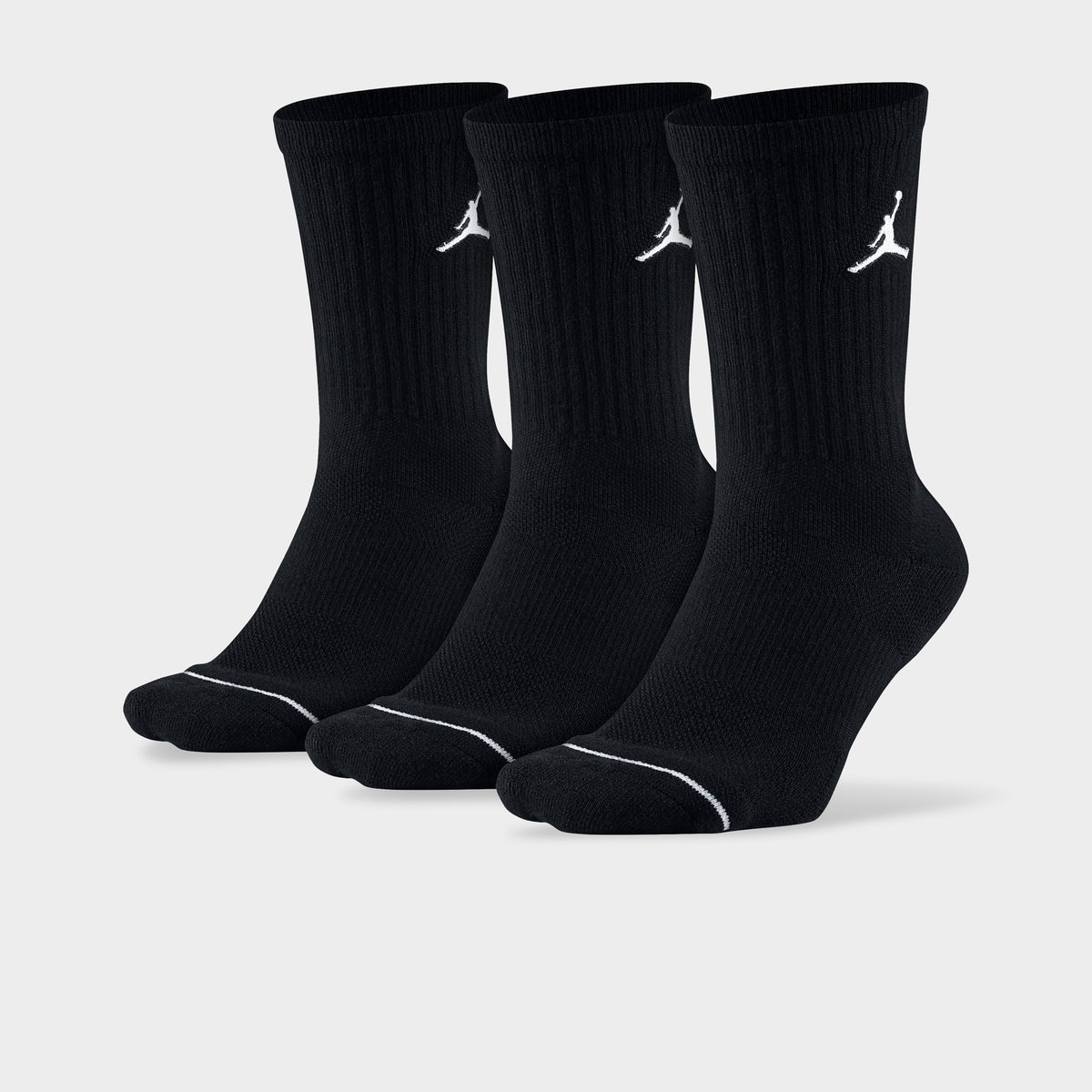 Jordan Everyday Max Crew Socks - 3 Pack Black / Black | JD Sports