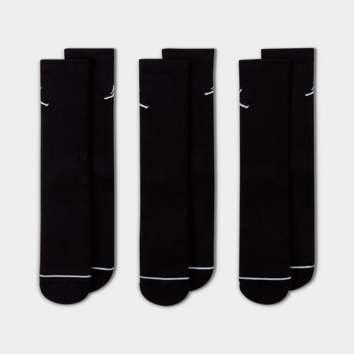 Jordan Everyday Max Crew Socks - 3 Pack Black / Black | JD Sports