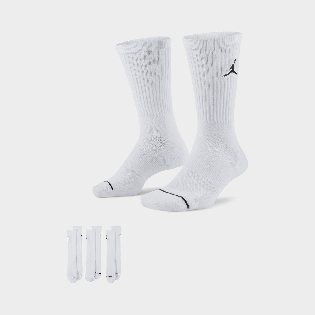 Jordan Everyday Max Chaussettes Courtes (Paquet de 3) Blanc / Blanc - Noir