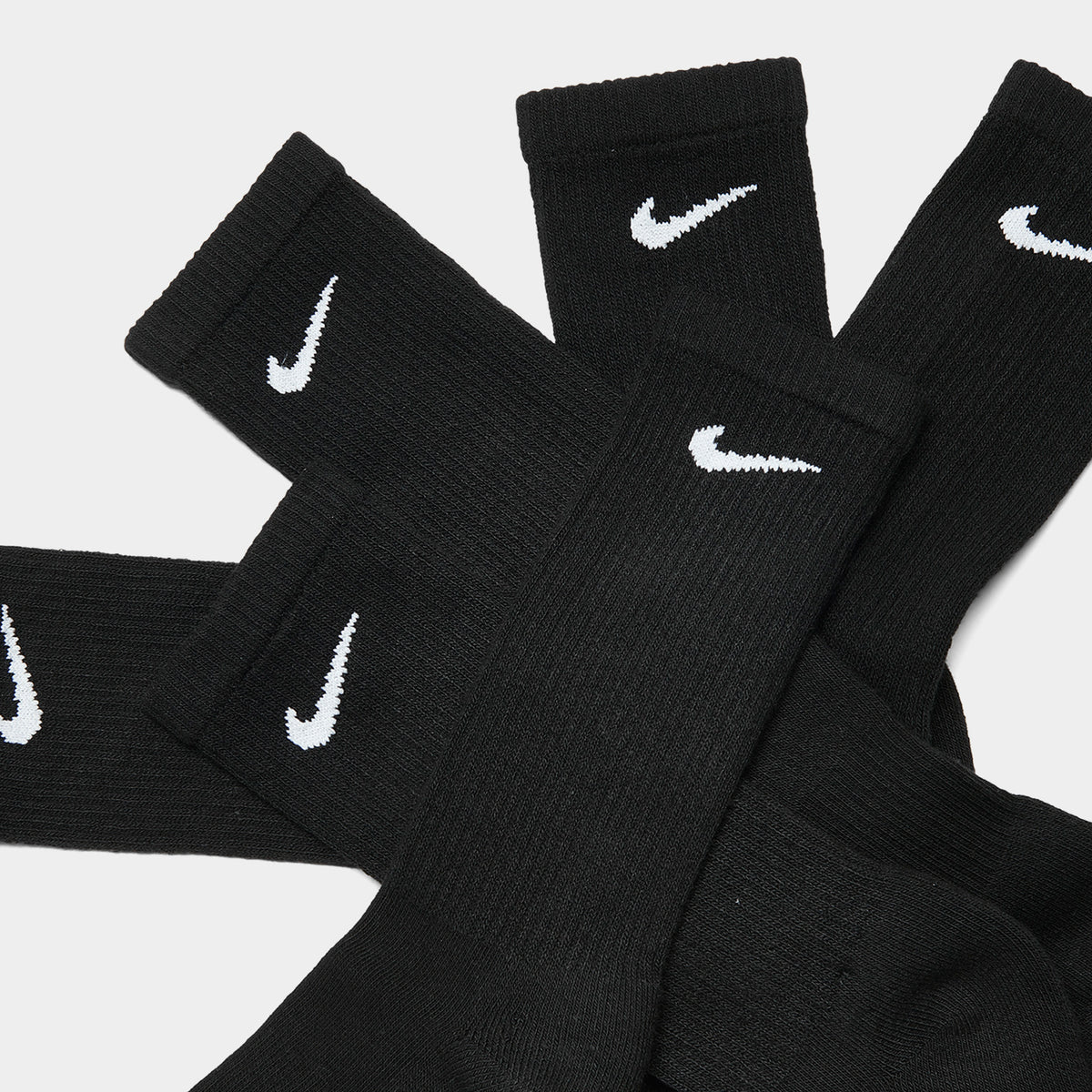 Nike Everyday Plus Cushioned Training Crew Socks (6 Pack) Black / Whit ...