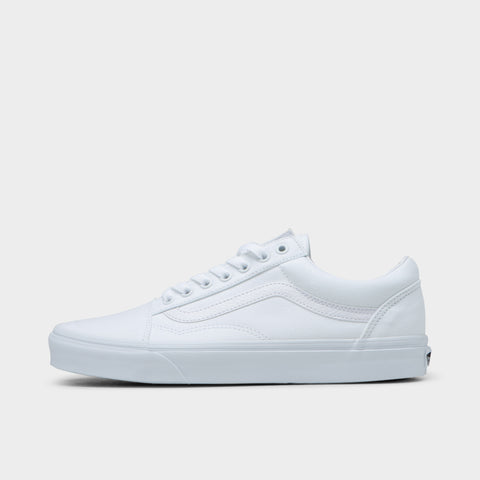 Low top all white vans hot sale