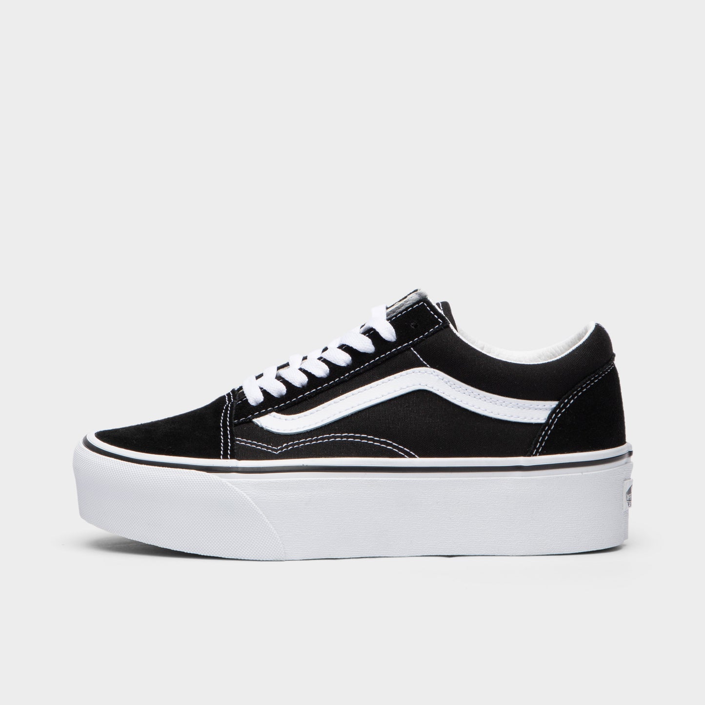 Vans Old Skool Stackform Suede / Canvas Noir - Blanc véritable