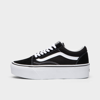 Vans Old Skool Stackform Suede / Canvas Noir - Blanc véritable