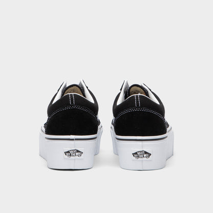 Vans Old Skool Stackform Suede / Canvas Noir - Blanc véritable