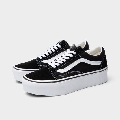Vans Old Skool Stackform Suede / Canvas Noir - Blanc véritable