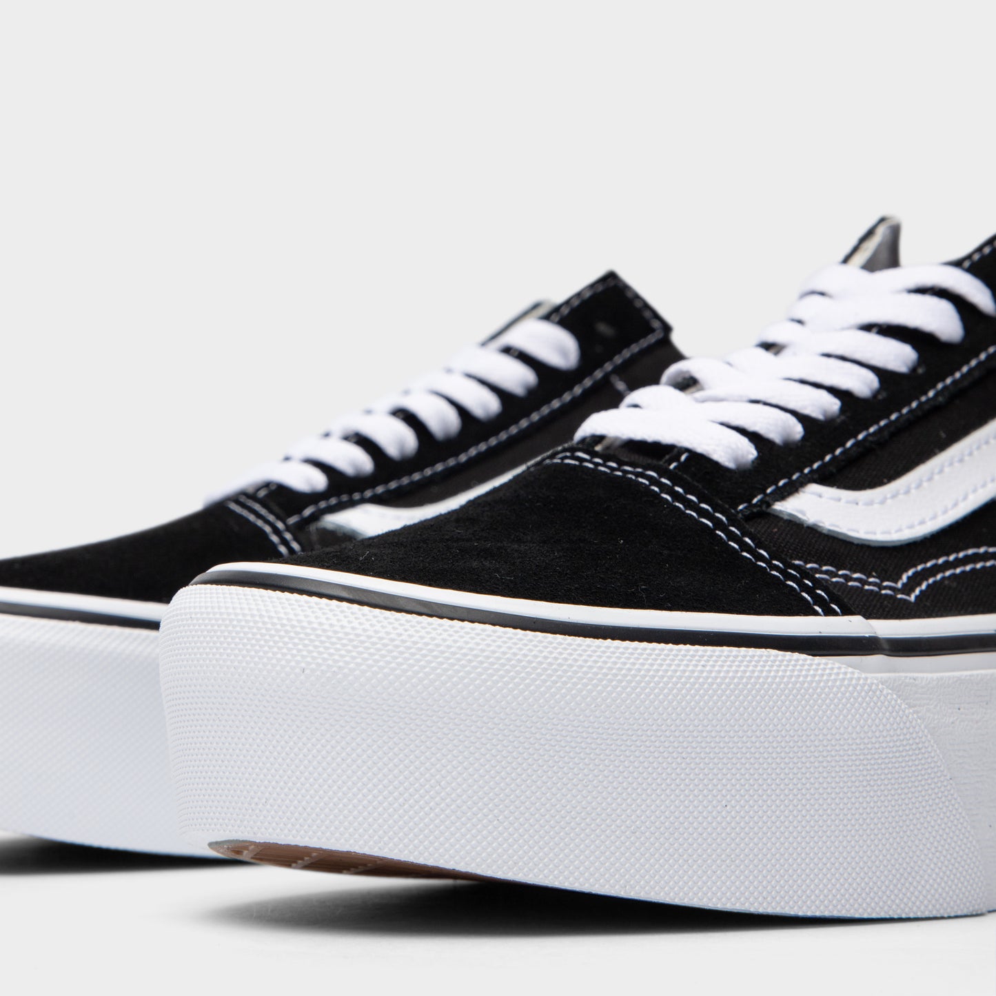 Vans Old Skool Stackform Suede / Canvas Noir - Blanc véritable