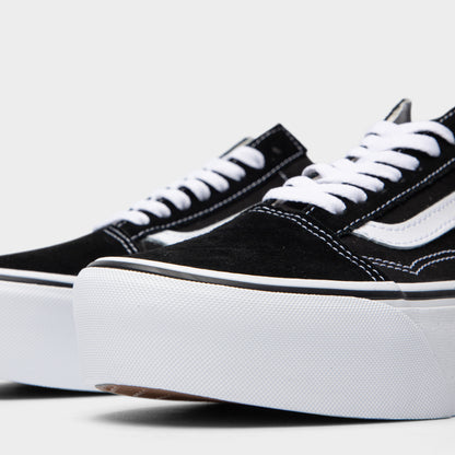 Vans Old Skool Stackform Suede / Canvas Noir - Blanc véritable